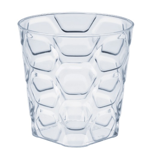 PS 71-175 パベ  400個   カップ容器【日本製　ヘキサゴン柄　六角形　ゼリー　デザートカップ ガラスのようなプラスチック容器】