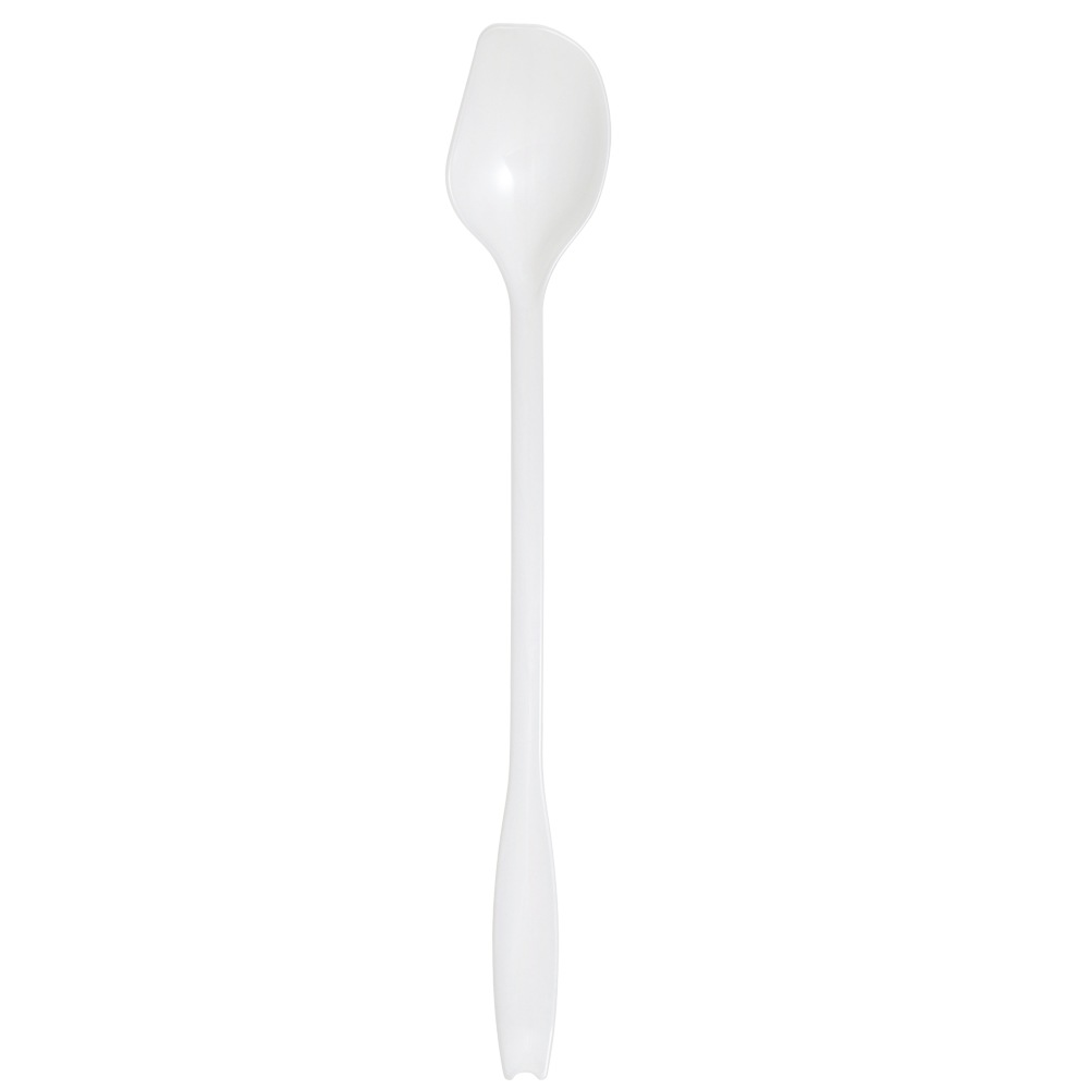 エコPAO ロングリーフスプーンP160（白）単袋入り　5,000本【送料無料　おしゃれな形状！　パフェに最適！植物由来原料配合　バイオマス入】