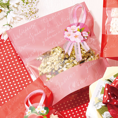 【ジッパー付き菓子袋】バリアPET ST袋 グテピンク(160×80×170ミリ) 1,000枚