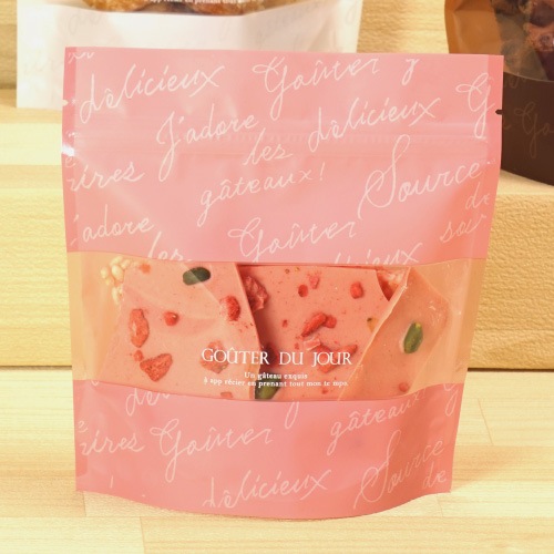 【ジッパー付き菓子袋】バリアPET ST袋 グテピンク(160×80×170ミリ) 1,000枚