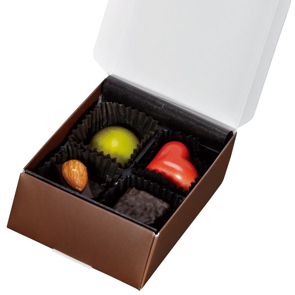 ▼※OFF※【トリュフチョコ箱｜トムソンチョコ箱】ボワット・デ・ショコラNo.４　100個