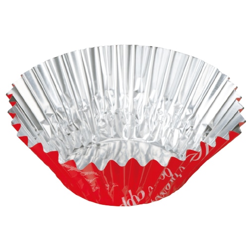 アルミケース 100φ×底径41φ フランス文字柄 レッド 500枚