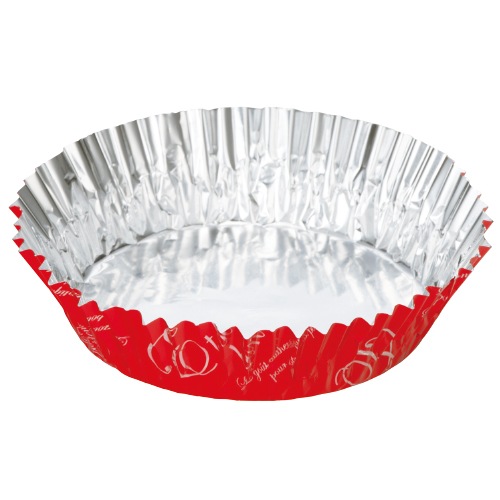 アルミケース 110φ×底径70φ フランス文字柄 レッド　500枚