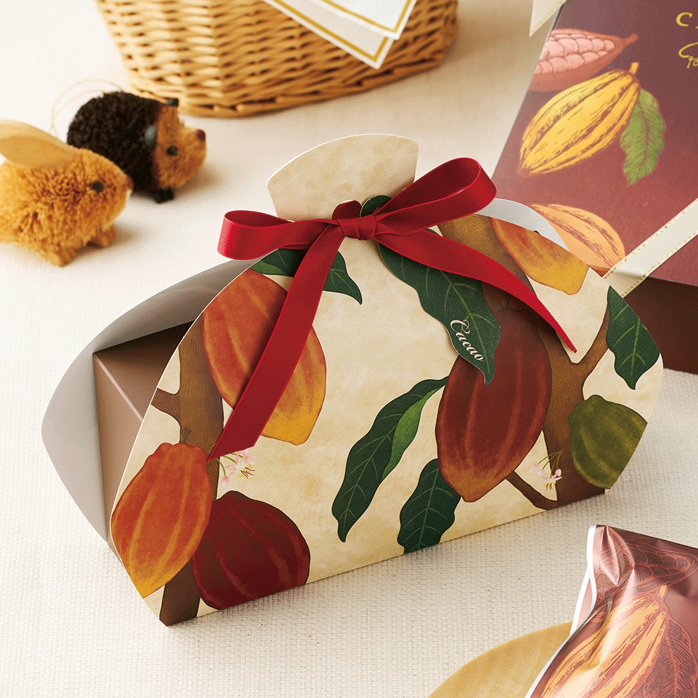 ▼【バレンタイン｜ギフト箱】カカオリーフBOX(タグ付)　200個