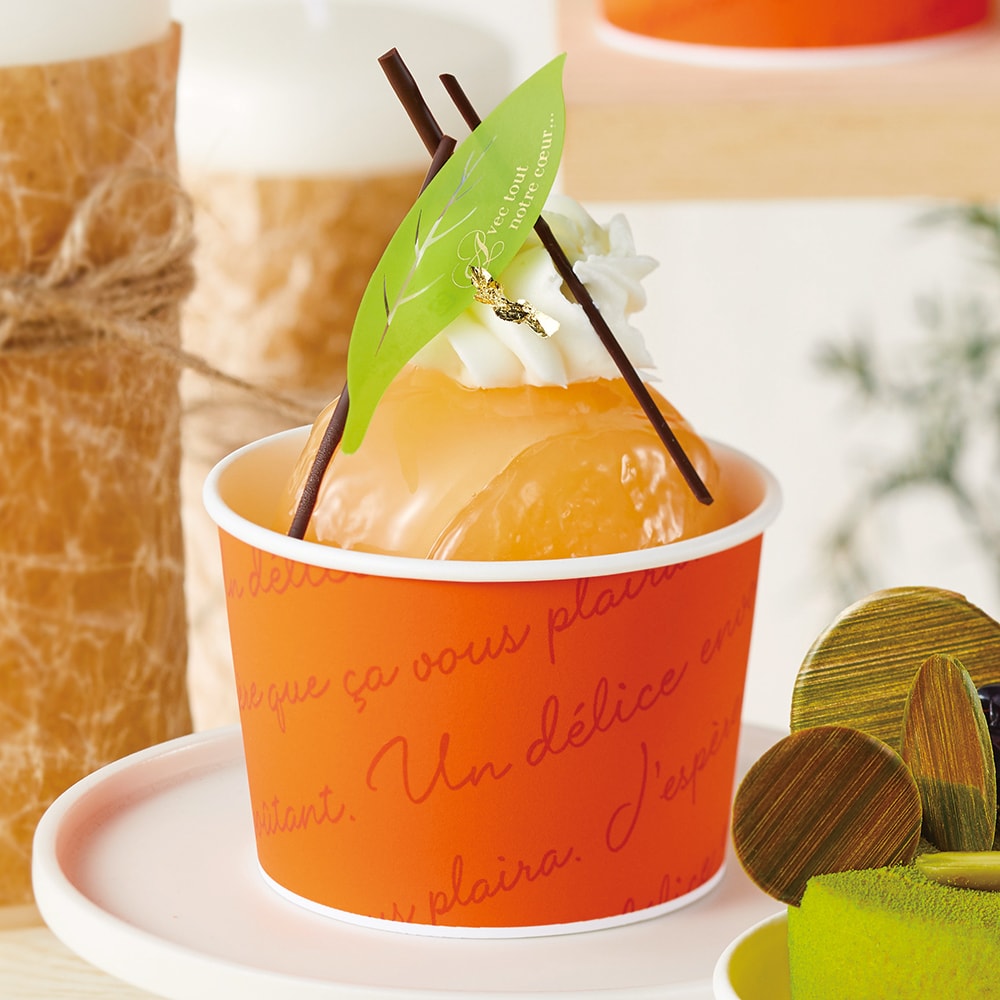 【日本製】ペーパーカップ デリスOR 146ml 500個【アイスクリームカップ　モンブランやティラミスにも】【蓋別売り】