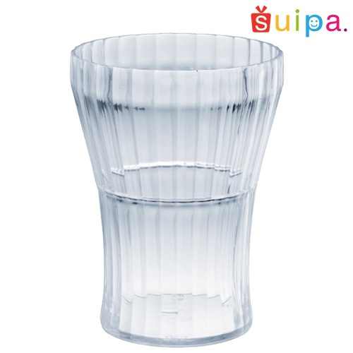【日本製】PS アバロン　カップ容器　300個 【ストライプ　縦縞　デザートカップ  プラスチック容器 ゼリーカップ】