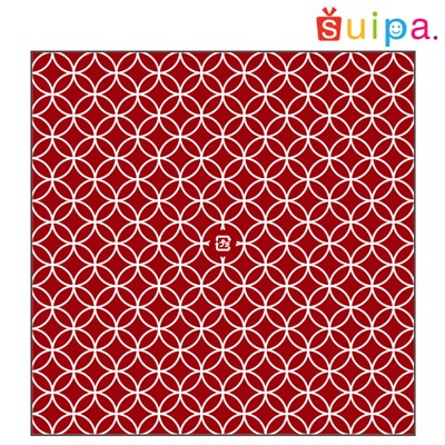 OP マットフィルム 150角 七宝 背景赤　500枚【和風柄　和風スイーツに！】