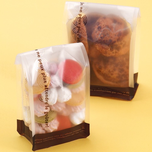 【スタンド菓子袋】バリアPET ST袋 ブラウン(100×65×200ミリ) 1,000枚