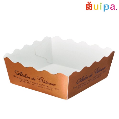 【紙トレー】アラモードトレー ブロンズ S(アトリエ・ド・ガトー) 1,000個