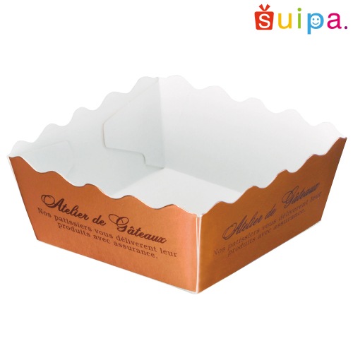 【紙トレー】アラモードトレー ブロンズ M(アトリエ・ド・ガトー) 1,000個