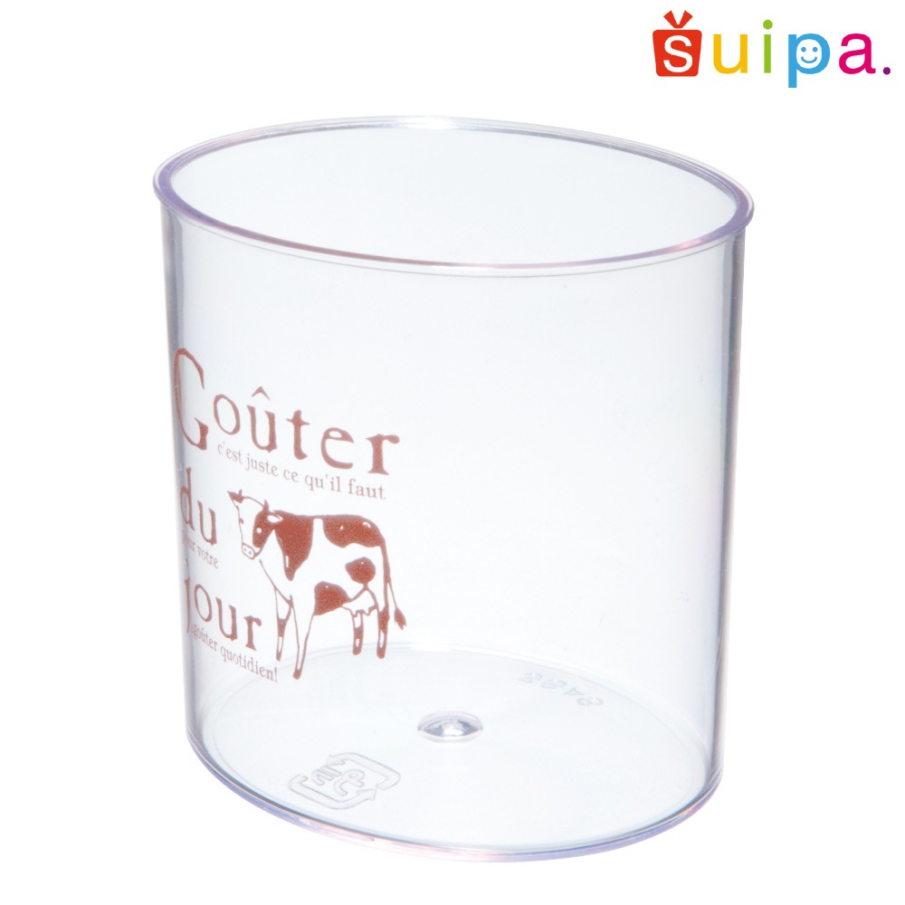 【耐熱 楕円】ST ニートカップ ウシ 茶 500個【透明なプリンカップ かわいい牛柄】