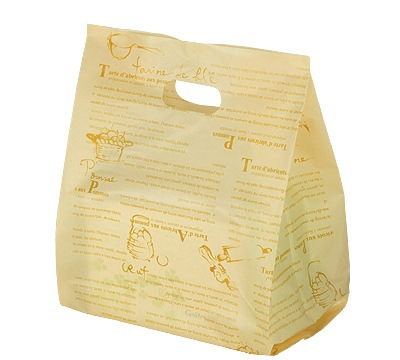 【ビニール手提げ袋】レシピバッグ S 淡クリーム　1,200枚