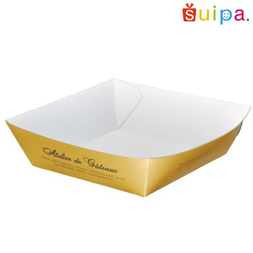 【紙トレー】アラモードトレー ゴールド L 1,000個