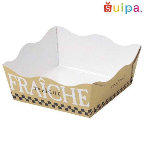 【紙トレー】NEW アラモードトレー(S) ベージュ 1,500個