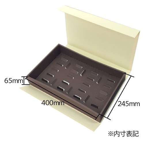 【簡単組み立てＢＯＸ】プッシュギフト（アイボリー） ＬＬ（内寸400×245×65H） 50個