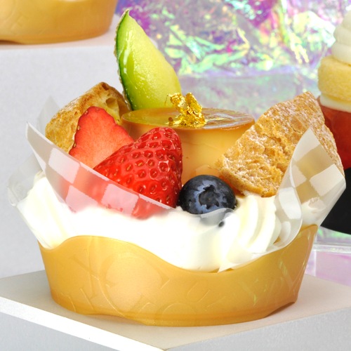 【プラスチックトレー】PS 76φ アラモードトレー ガトデリ 金　1000個