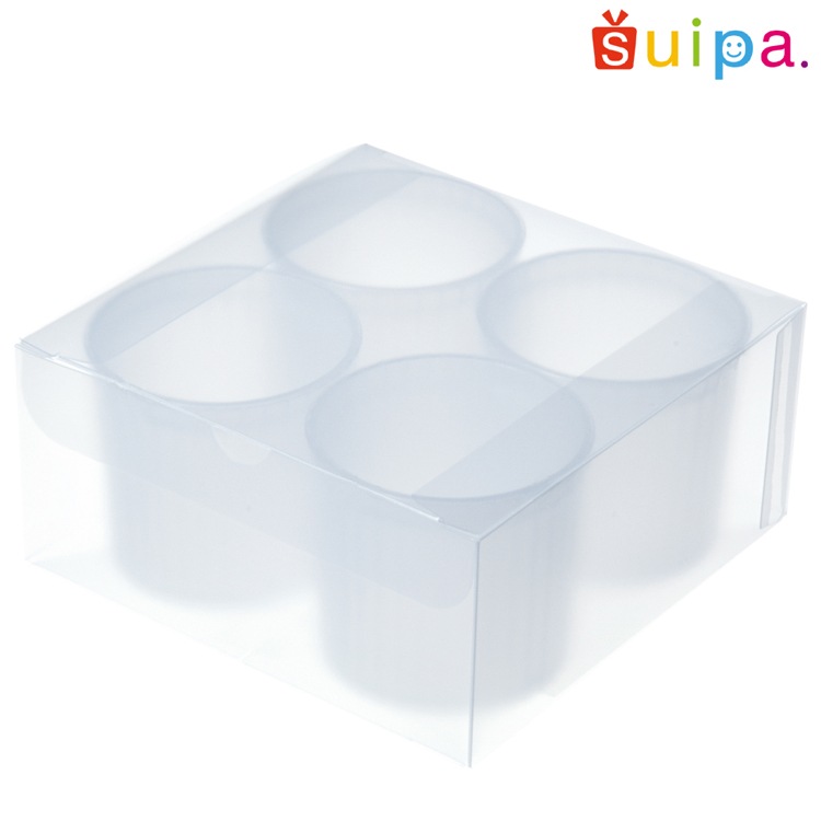 【半透明プラ箱】PPボックス マーブル 4個入り用　200個※カップ別売り