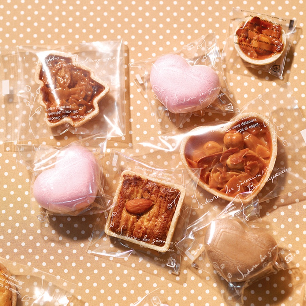 【菓子袋】OP溶断袋　ナチュラルリーフＷ　70×90+30　テープ付　2,000枚