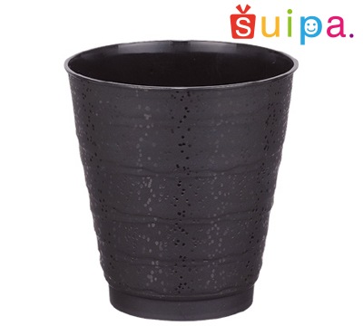 【耐熱プラスチックカップ】PP76-220　ひねり　黒　800個