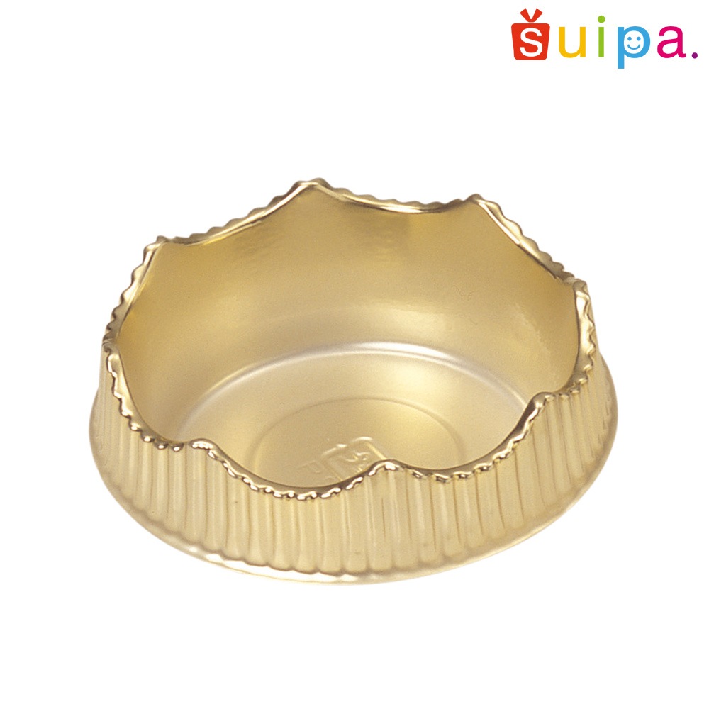 【ケーキトレー】ゴールド　ウェアー（丸） 1,000個【モンブラン、サヴァランに最適！】