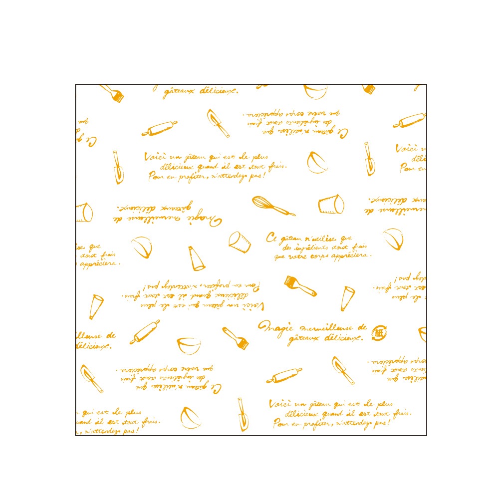 片面シリコンパーチ 762×508 道具柄オレンジ　200枚