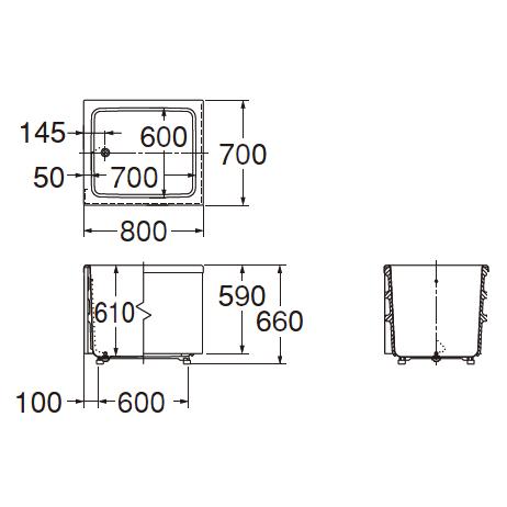 LIXIL��INAX��FRP�����塡�ݥꥨ�å������������ס�800��������PB-802BL/L11