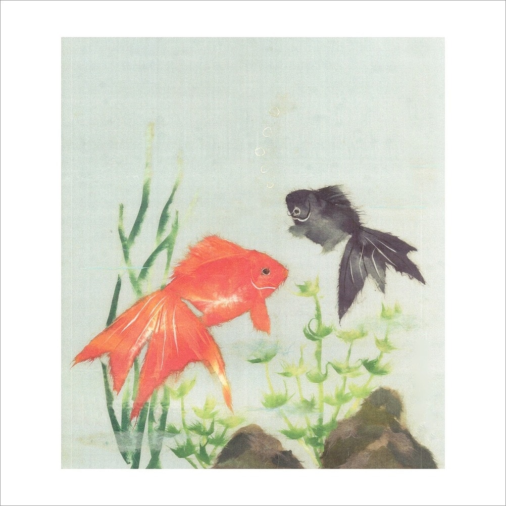 和紙のちぎり絵キット 花鳥風月 夏-No.021 金魚 F3サイズ