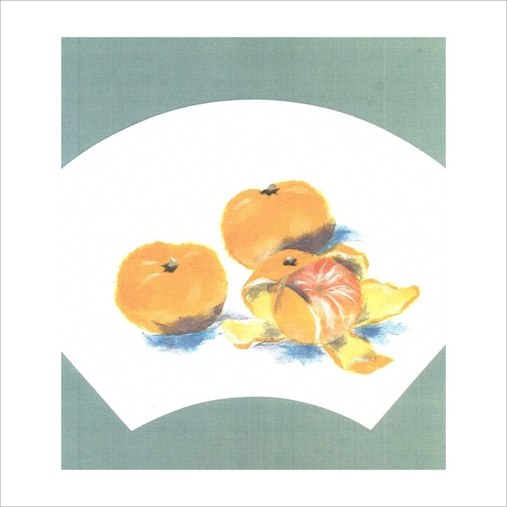 和紙のちぎり絵キット 花鳥風月 冬-No.409 みかん F3サイズ