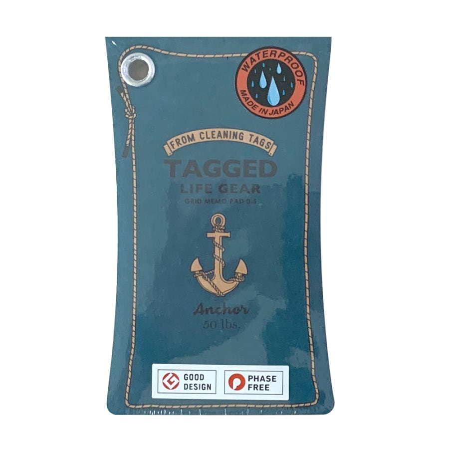 TAGGED-耐水メモ帳-LIFEGEAR-Anchor | 和紙雑貨 | 書道・和紙・ちぎり