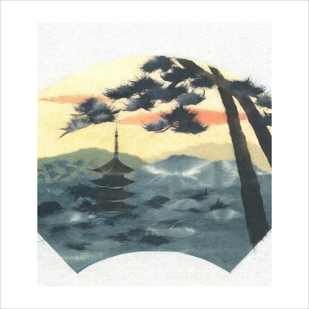 切り絵の一閑張り「お月見」値下げ お月見の切り絵図案 | riculi kirie shop