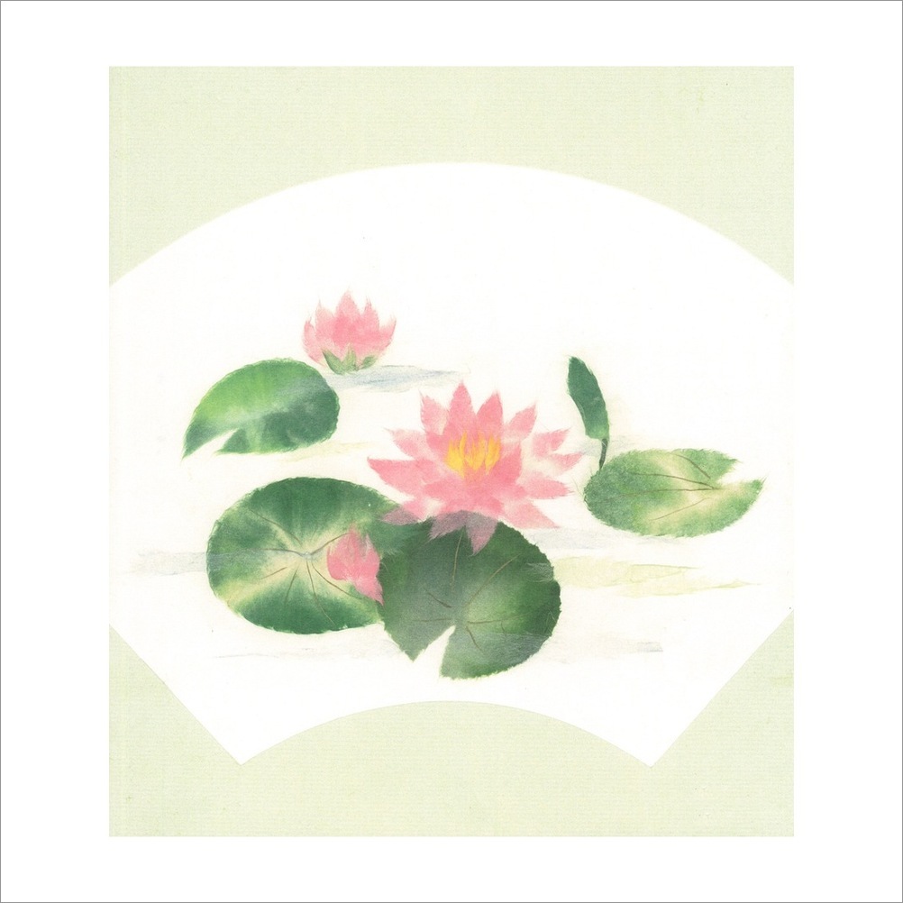 ちぎり絵 和紙のちぎり絵キット 花鳥風月 夏-No.065 水連 F3サイズ | 和紙