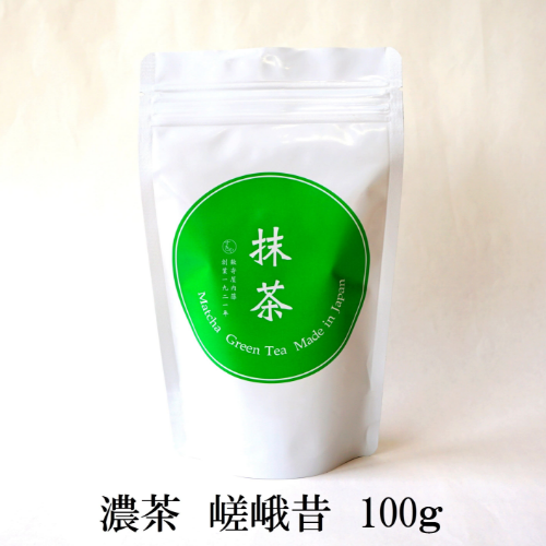宇治抹茶 嵯峨昔（さがむかし）香岳園詰 100gジップロック袋入