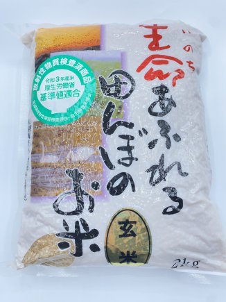 生命あふれる田んぼのお米 玄米(宮城県 ひとめぼれ)2kg