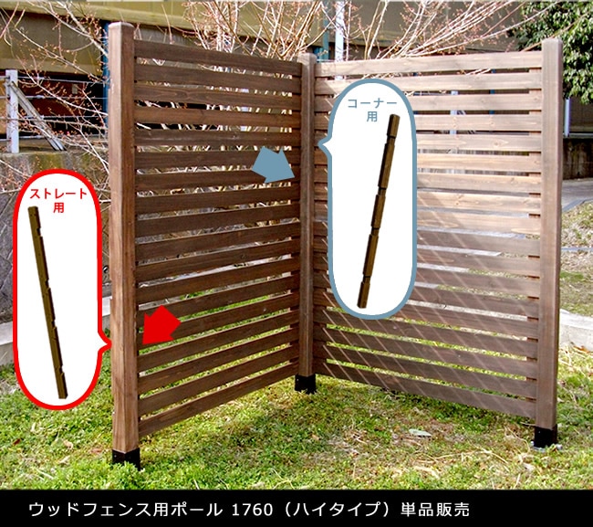 ウッドフェンス用ポール1760 ハイタイプ 単品販売 Sfp 1760 ガーデン エクステリア ウッドフェンス 木製フェンス 会員制卸売りサイト 住まいスタイル Net 株式会社住まいスタイル