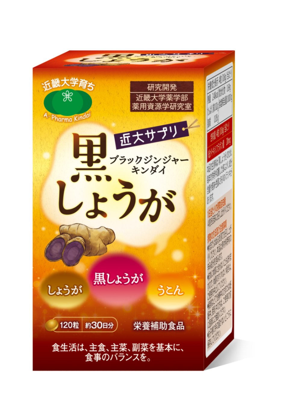 ブラックジンジャーキンダイ 黒しょうが 近大サプリ 栄養補助食品