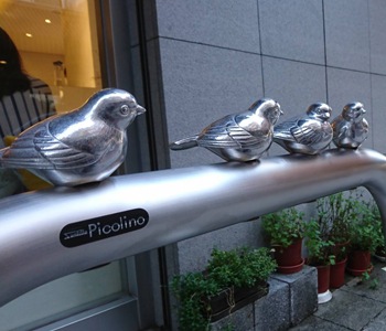 ピコリーノ(小鳥付車止め)　固定式 W750 H800 AA-7U75P-800