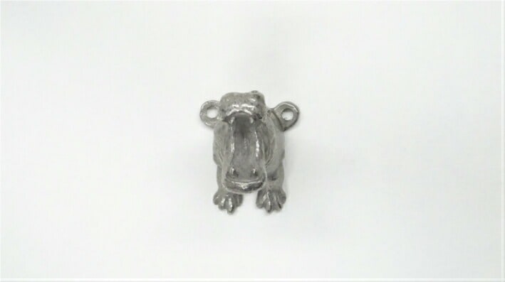 口を開けたカバのフック