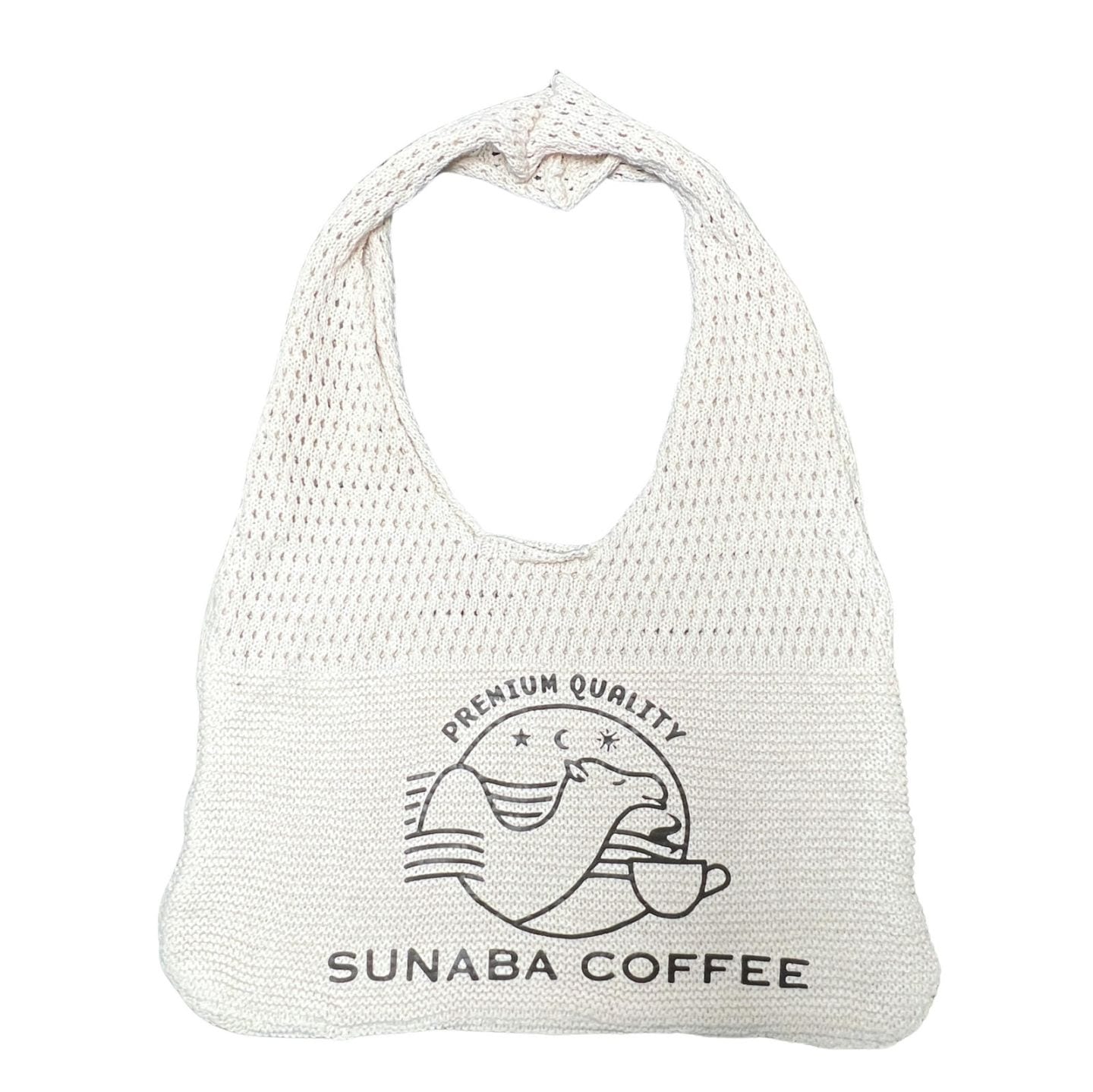 すなば珈琲オリジナル 編みバッグ （らくだ）