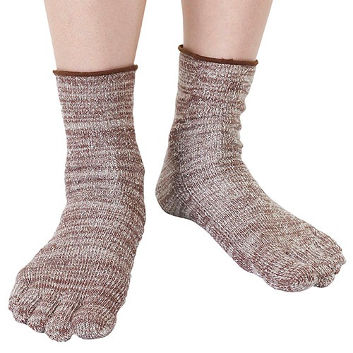 cocoonfit 肌側シルクパイルのふんわり５本指ソックス