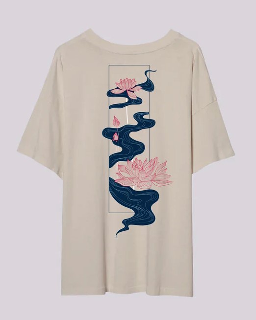 HTWater Lily | Oversized Tee  ( ウォーターリリー オーバーサイズ Tシャツ)