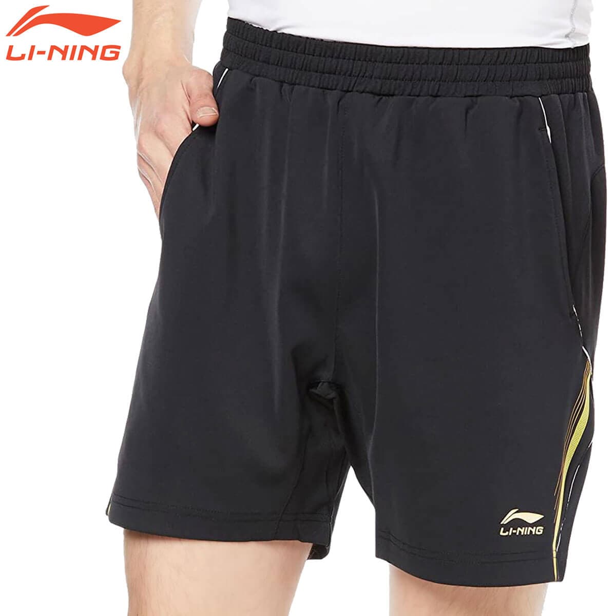 リーニン Li-ning ハーフタイツ 赤黒 Mサイズ バドミントン