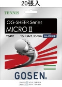 ゴーセン GOSEN オージー･シープ ミクロスーパー15L(20張入) テニス硬式 ガット (TS402W20P) GOSEN TS402W20P オージー・シープ ミクロスーパー15L(ノンパッケージ
