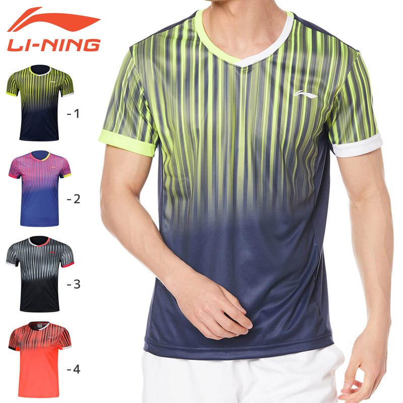 大特価ウエア】LI-NING AAYM147 ゲームシャツ バドミントンウェア(ユニ