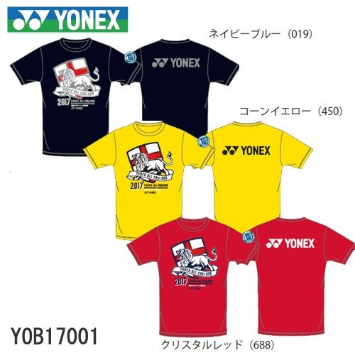 週末限定ンセール YONEX ネイビー/イエロー（YONEXのフリマ バドミントンシャツ ウェア