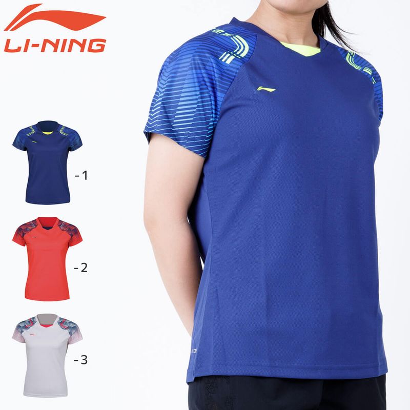 大特価ウエアN】LI-NING AAYN012 ゲームシャツ バドミントンウェア
