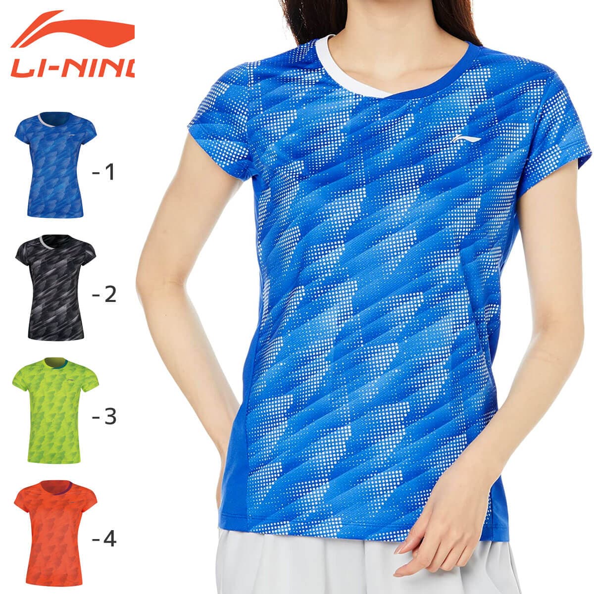 特価】LI-NING AAYP046 ゲームシャツ(レディース) バドミントンウェア
