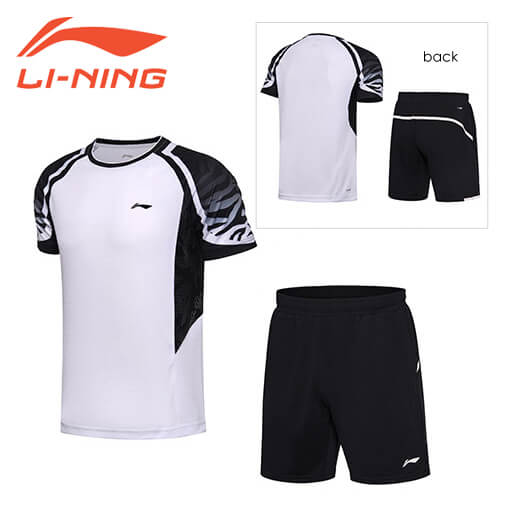 大特価ウエアN】LI-NING AATN004 ゲームシャツ+ハーフパンツ 上下