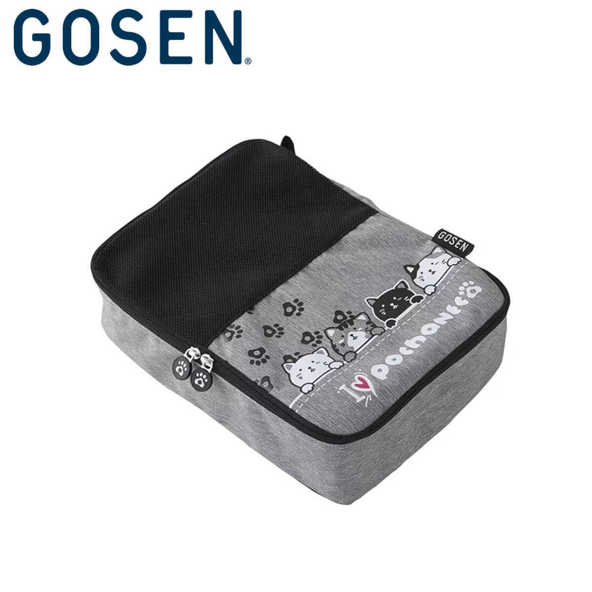 GOSEN NBH15 ぽちゃ猫 ランドリーケース pochaneco バドミントン
