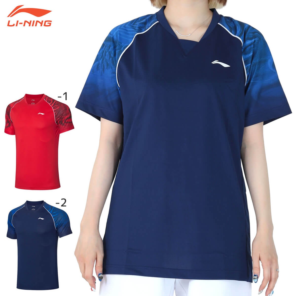 特価】LI-NING AAYQ049 ゲームシャツ(ユニ/メンズ) バドミントンウェア