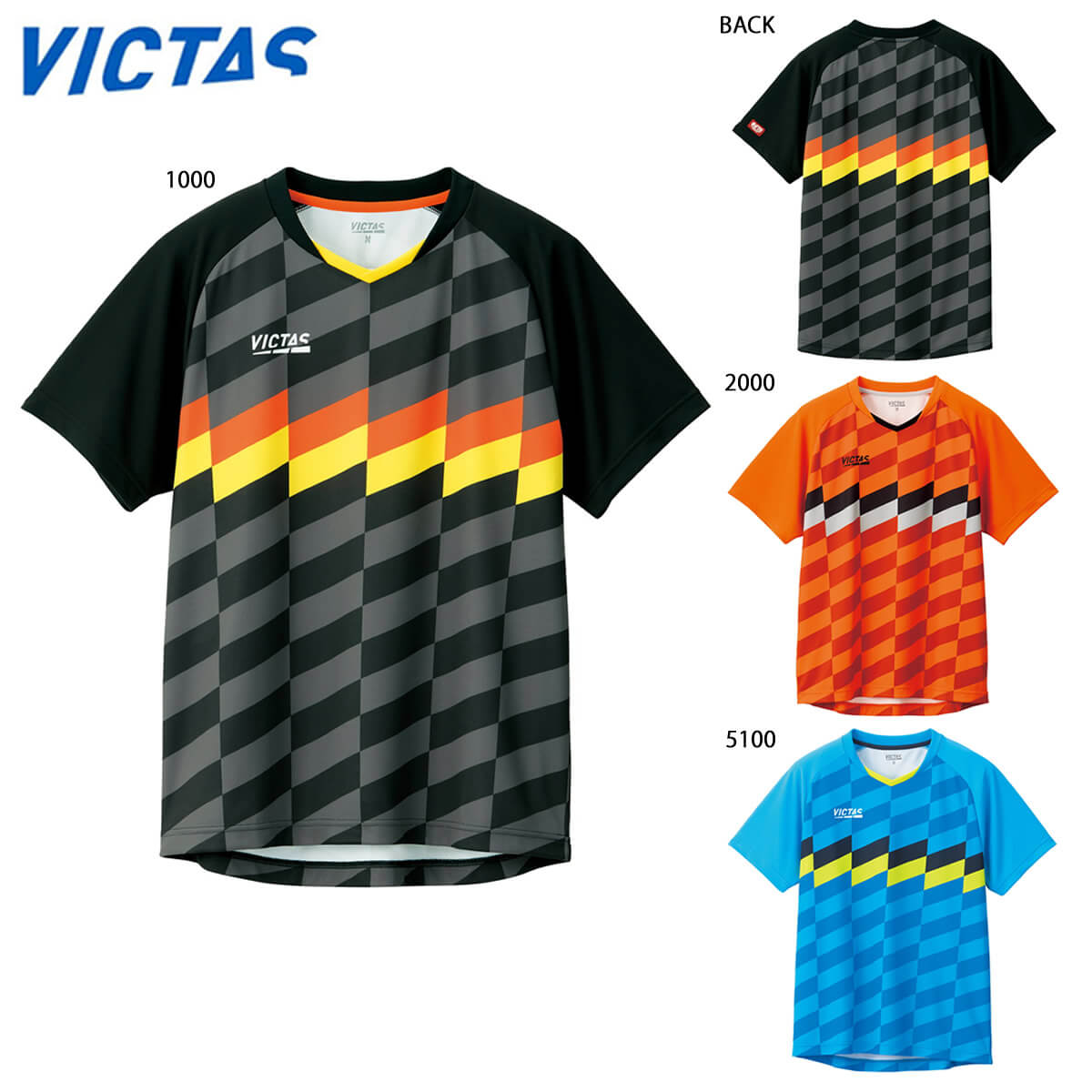 VICTAS 612111 チェッカーラインゲームシャツ【CHECKER LINE GS